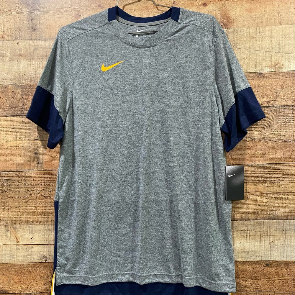 New With Tags Nike Football Navy Blue & Gray Training Shirt Size XL & XXL